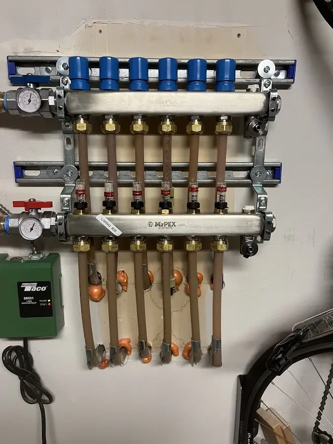 Plumber performing Gas Leak Detection at a residential property in New Castle